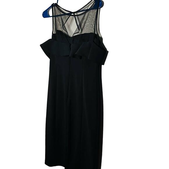 JS Collection Scuba Black Cold-Shoulder Mesh Cocktail Dress Size 4 - Picture 4 of 12